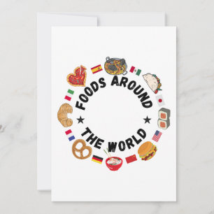 Lebensmittel auf der ganzen Welt Einladung