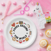 Lebensmittel auf der ganzen Welt Pappteller (Party)