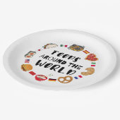 Lebensmittel auf der ganzen Welt Pappteller (Schrägansicht)