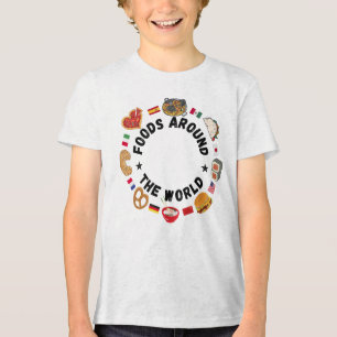 Lebensmittel auf der ganzen Welt Tri-Blend Shirt