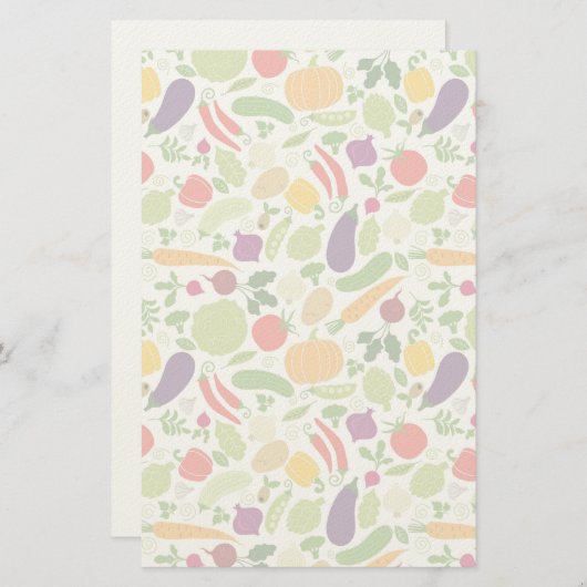 Lebensmittel auf weißem Hintergrund Briefpapier (Vorne/Hinten)