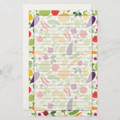 Lebensmittel auf weißem Hintergrund Briefpapier (Vorne/Hinten)