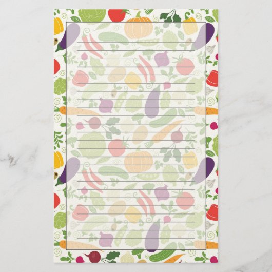 Lebensmittel auf weißem Hintergrund Briefpapier (Vorderseite)