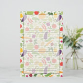 Lebensmittel auf weißem Hintergrund Briefpapier (Stehend Vorderseite)