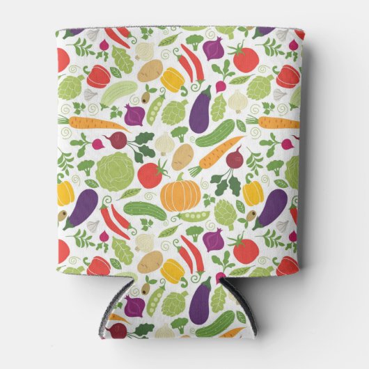 Lebensmittel auf weißem Hintergrund Dosenkühler (Vorderseite)