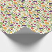 Lebensmittel auf weißem Hintergrund Geschenkpapier (Ecke)