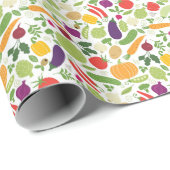 Lebensmittel auf weißem Hintergrund Geschenkpapier (Rolleneckpunkt)