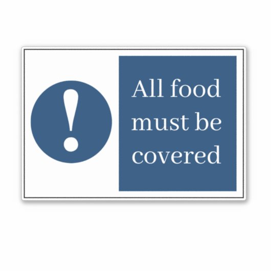 Lebensmittel Aufkleber (Vorderseite)