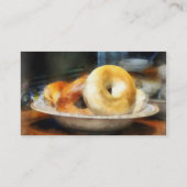 Lebensmittel - Bagels für den Verkauf Visitenkarte (Rückseite)