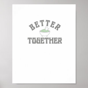 Lebensmittel besser zusammen Chips Guac Text Grafi Poster