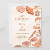 Lebensmittel Brot Gebäck Kunst Hochzeit Save The Date (Vorderseite)