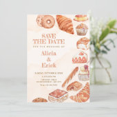 Lebensmittel Brot Gebäck Kunst Hochzeit Save The Date (Stehend Vorderseite)