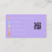 Lebensmittel-Catering QR-Code Visitenkarte (Rückseite)