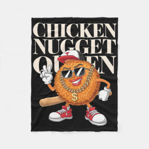 Lebensmittel Chicken Nugget Queen Fleecedecke