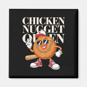 Lebensmittel Chicken Nugget Queen  Magnet