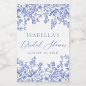 Lebensmittel-Container-Etikett für blaues Brautpar Lebensmitteletikett (Einzelnes Label)