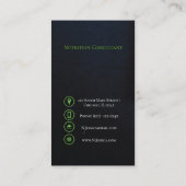 Lebensmittel Ernährung Foto Beruflich Visitenkarte (Rückseite)