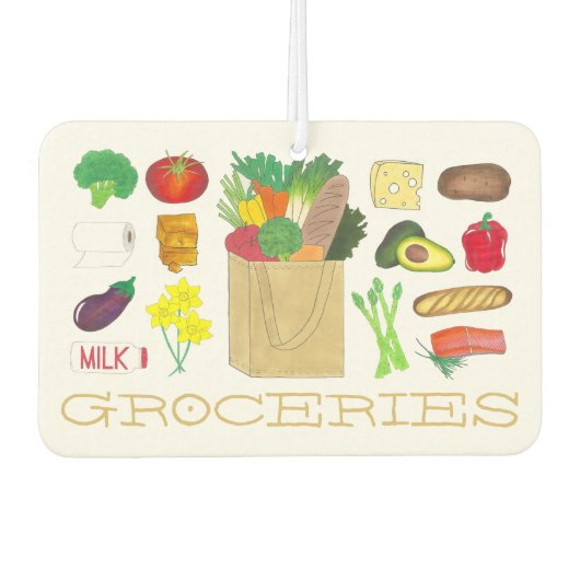 Lebensmittel für Großhandel Obst und Gemüse Autolufterfrischer (Vorderseite)