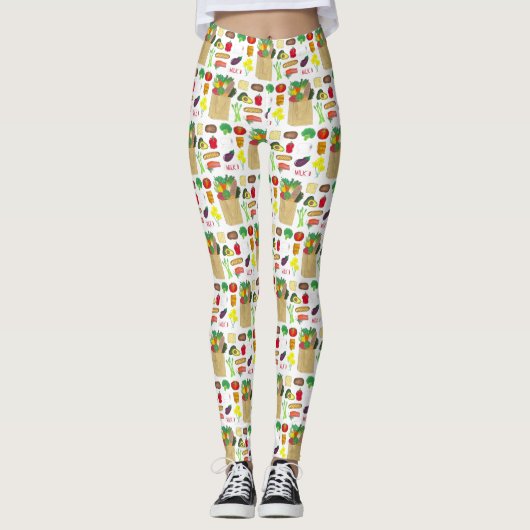 Lebensmittel für Großhandel Obst und Gemüse Leggings (Vorderseite)