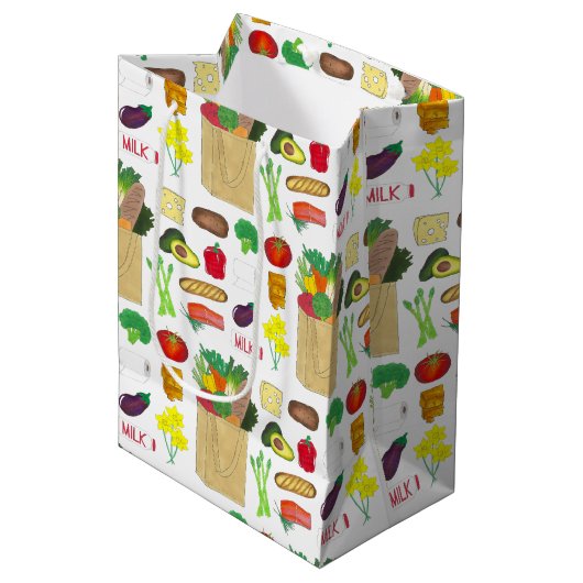 Lebensmittel für Großhandel Obst und Gemüse Mittlere Geschenktüte (Vorderseite Schrägansicht)