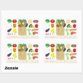 Lebensmittel für Großhandel Obst und Gemüse Rechteckiger Aufkleber (Blatt)