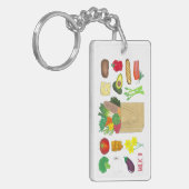 Lebensmittel für Großhandel Obst und Gemüse Schlüsselanhänger (Vorderseite links)