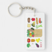 Lebensmittel für Großhandel Obst und Gemüse Schlüsselanhänger (Vorderseite)