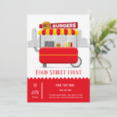 Lebensmittel für Stadtburger Einladung (Stehend Vorderseite)