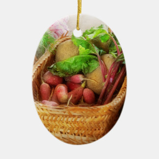 Lebensmittel - Gemüse - Erzeugnisse des Morgens Keramik Ornament