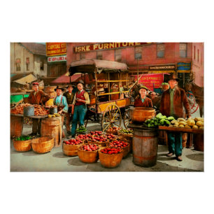 Lebensmittel - Gemüse - Indianapolis Markt 1908 Poster