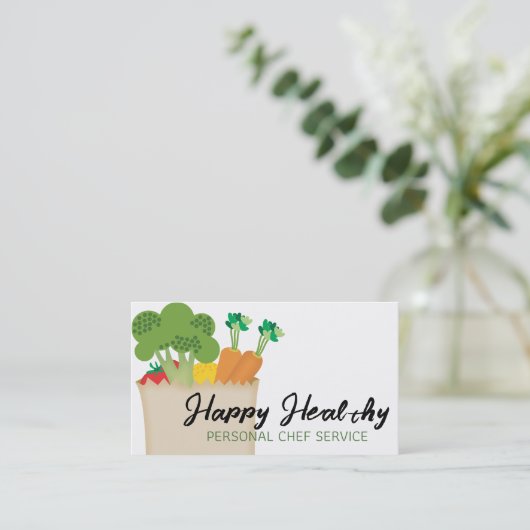 Lebensmittel Gemüse Koch Kochen Ernährung Visitenkarte (Stehend Vorderseite)