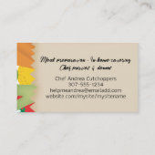 Lebensmittel Gemüse Koch Kochen Ernährung Visitenkarte (Rückseite)