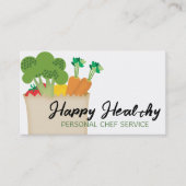Lebensmittel Gemüse Koch Kochen Ernährung Visitenkarte (Vorderseite)