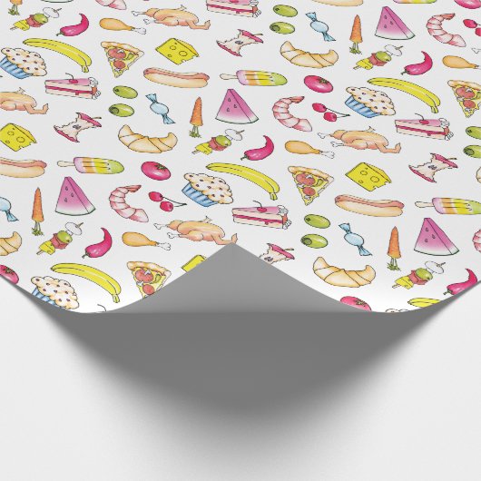 Lebensmittel Geschenkpapier (Ecke)