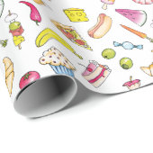 Lebensmittel Geschenkpapier (Rolleneckpunkt)