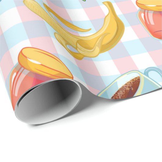 Lebensmittel Geschenkpapier (Rolleneckpunkt)