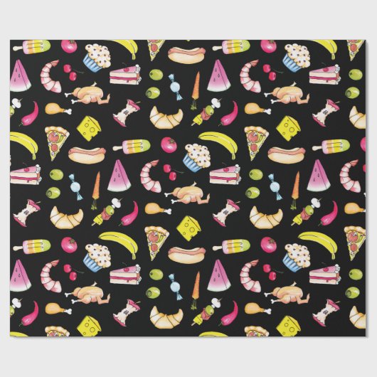 Lebensmittel Geschenkpapier (Flach)