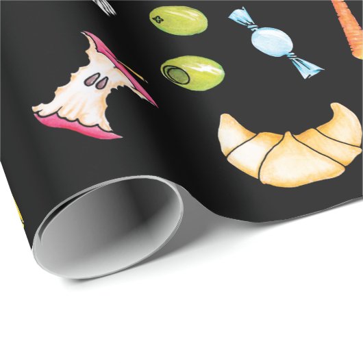 Lebensmittel Geschenkpapier (Rolleneckpunkt)