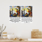 Lebensmittel gewinnen den Krieg - Eng & Jiddisch - Poster (Küche)