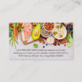 Lebensmittel in Tabelle | Kulinarisch Visitenkarte (Rückseite)