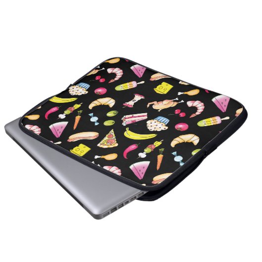 Lebensmittel Laptopschutzhülle (Vorne Knopf)