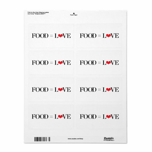 Lebensmittel = Liebe (Vorne)