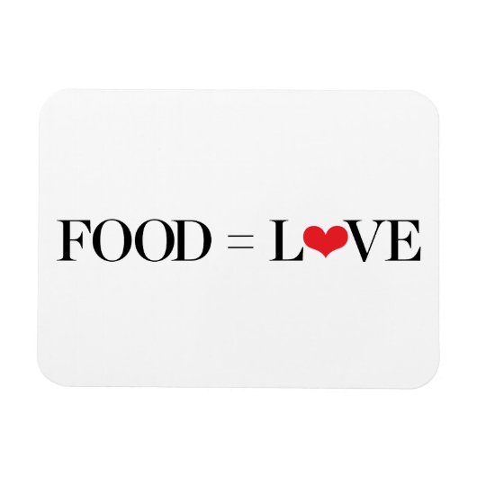 Lebensmittel = Liebe Magnet (Horizontal)