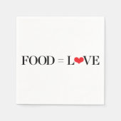 Lebensmittel = Liebe Serviette (Vorderseite)