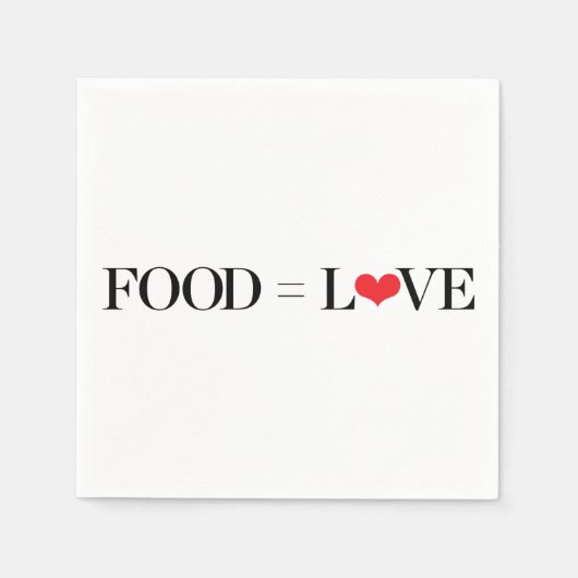 Lebensmittel = Liebe Serviette (Vorderseite)