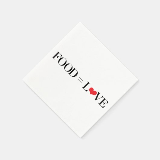 Lebensmittel = Liebe Serviette (Ecke)