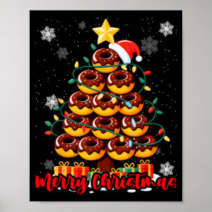 Lebensmittel-Liebhaber Weihnachten passend Santa D Poster