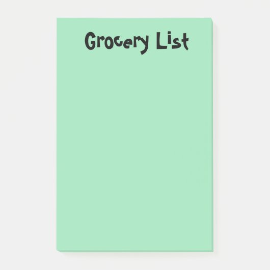 Lebensmittel-Liste Light Green Sticky Notizen (Vorderseite)