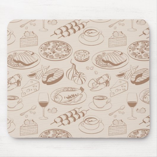 Lebensmittel Muster 3 Mousepad (Vorne)