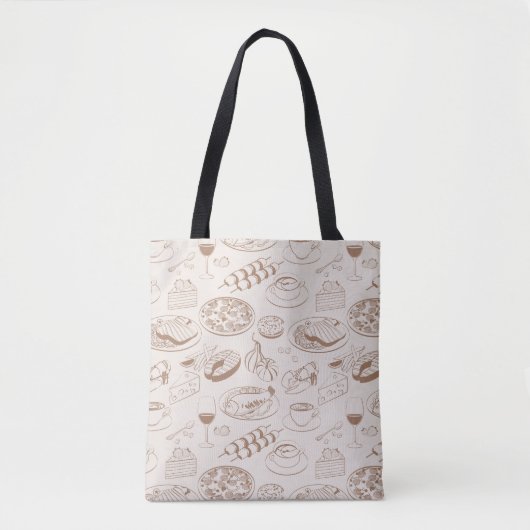 Lebensmittel Muster 3 Tasche (Vorderseite)